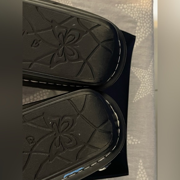 Alegria Blue & White Sandals - Picture 6 of 7